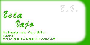 bela vajo business card